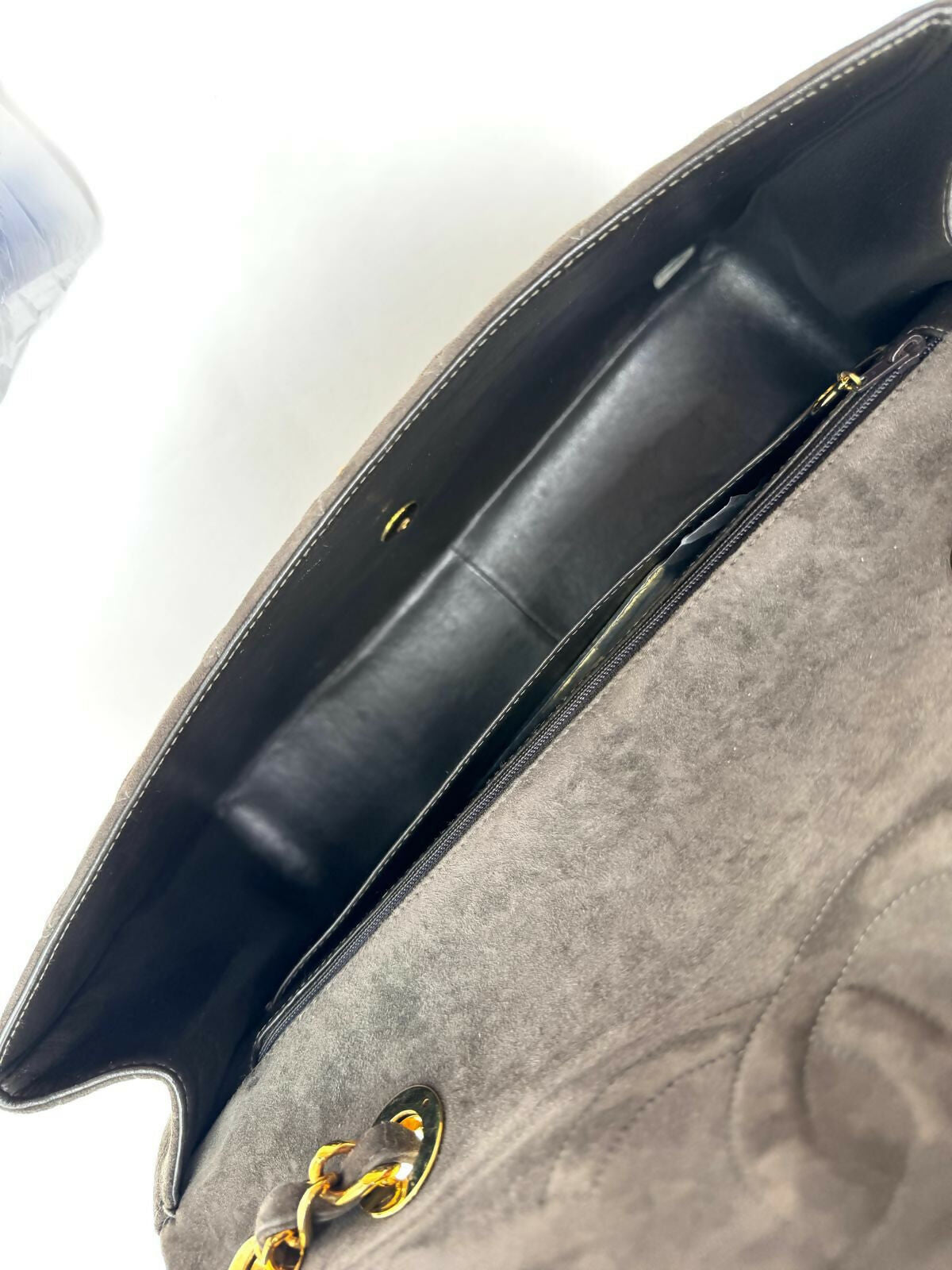 Chanel  Series 3 Suede Maxi Flap Bag
