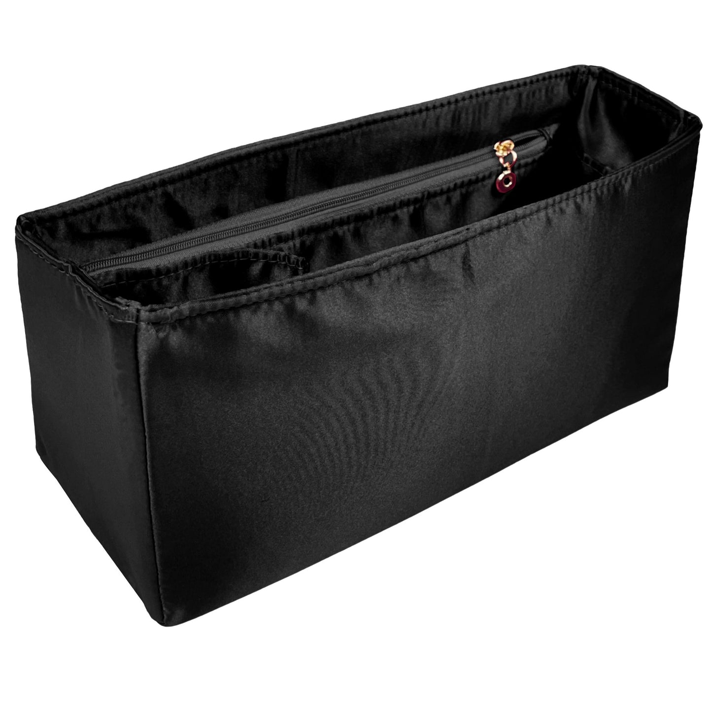 Organizer for [Cabas YSL Small, Saint Laurent (YSL)] Bag Insert (Silk, Full-width Zip and Open Pocket)