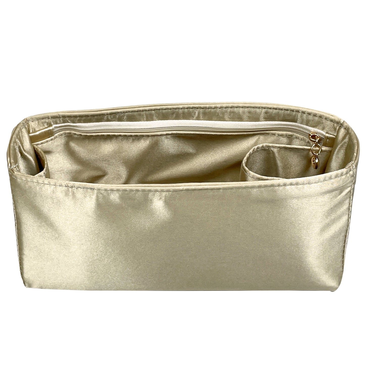 Organizer for [Sunshine Medium, Fendi] Bag Insert (Silk, Full-width Zip and Open Pocket)