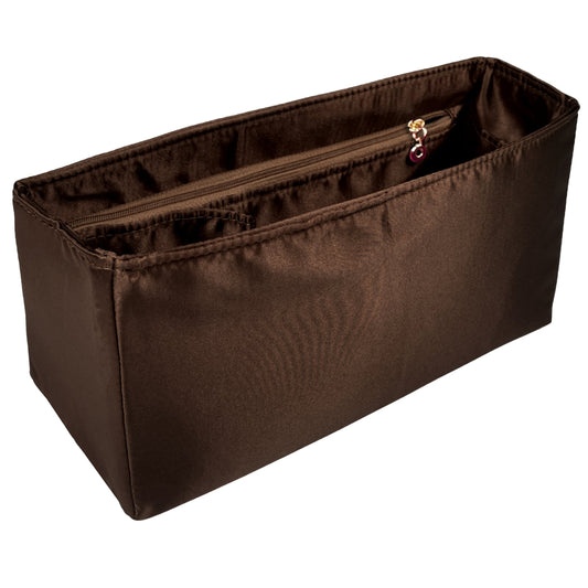 Organizer for [NIKI Shopping, Saint Laurent (YSL)] Bag Insert (Silk, Full-width Zip and Open Pocket)