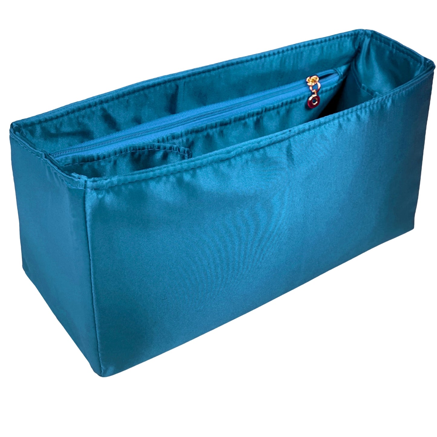Organizer for [LE 37 in shiny leather, Saint Laurent (YSL)] Bag Insert (Silk, Full-width Zip and Open Pocket)