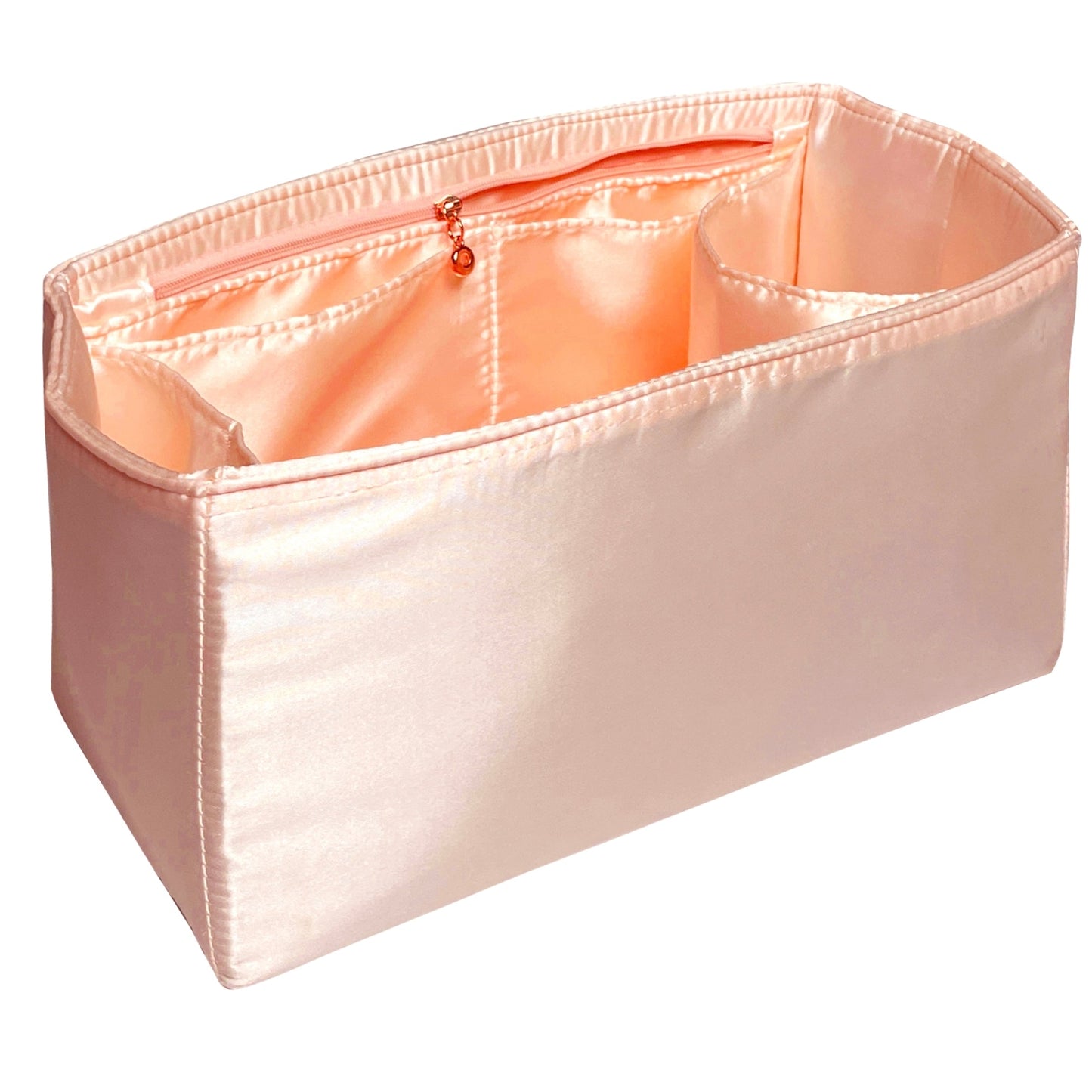 Organizer for [Sunshine Small, Fendi] Bag Insert (Silk, Full-width Zip and Open Pocket)