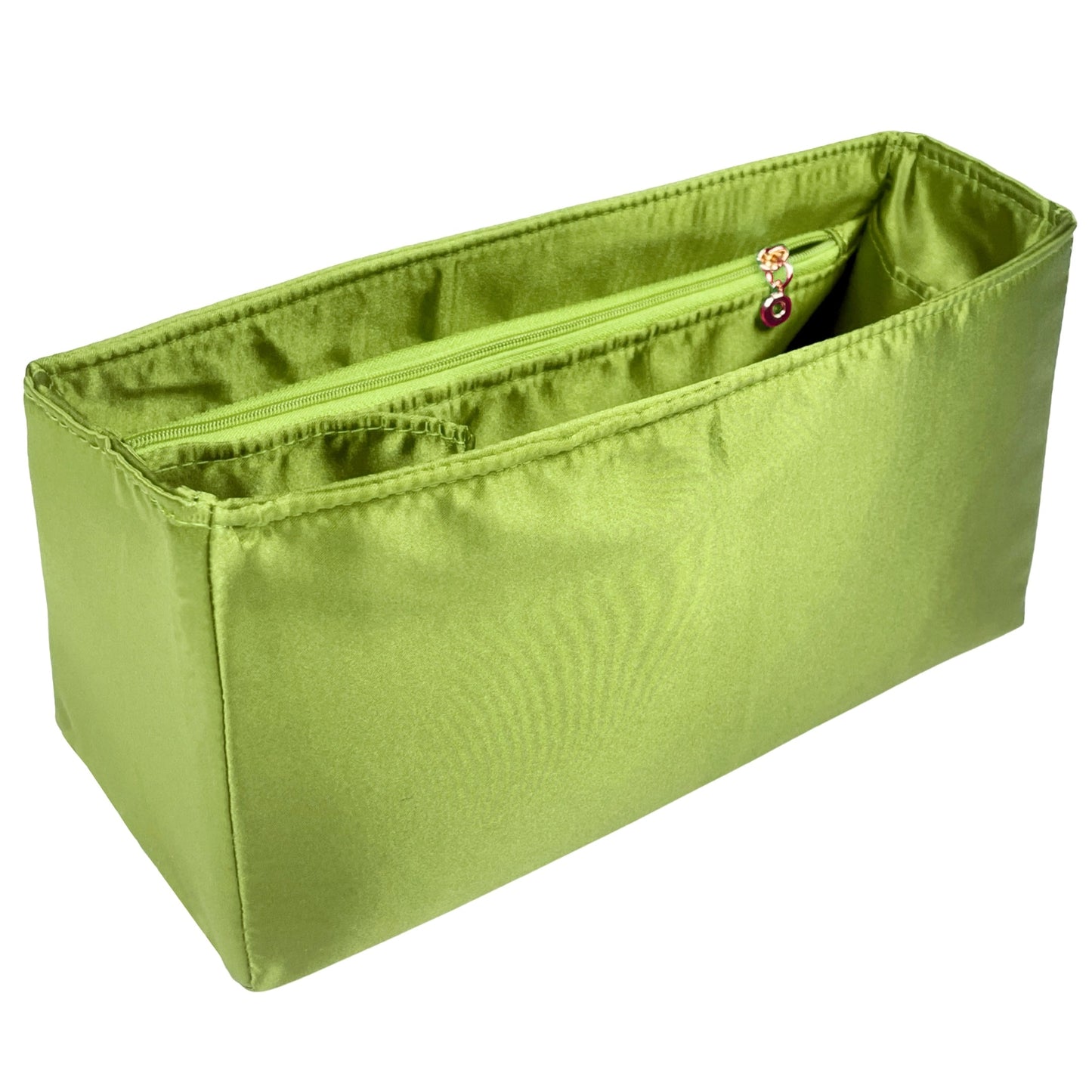 Organizer for [Y Tote, Saint Laurent (YSL)] Bag Insert (Silk, Full-width Zip and Open Pocket)