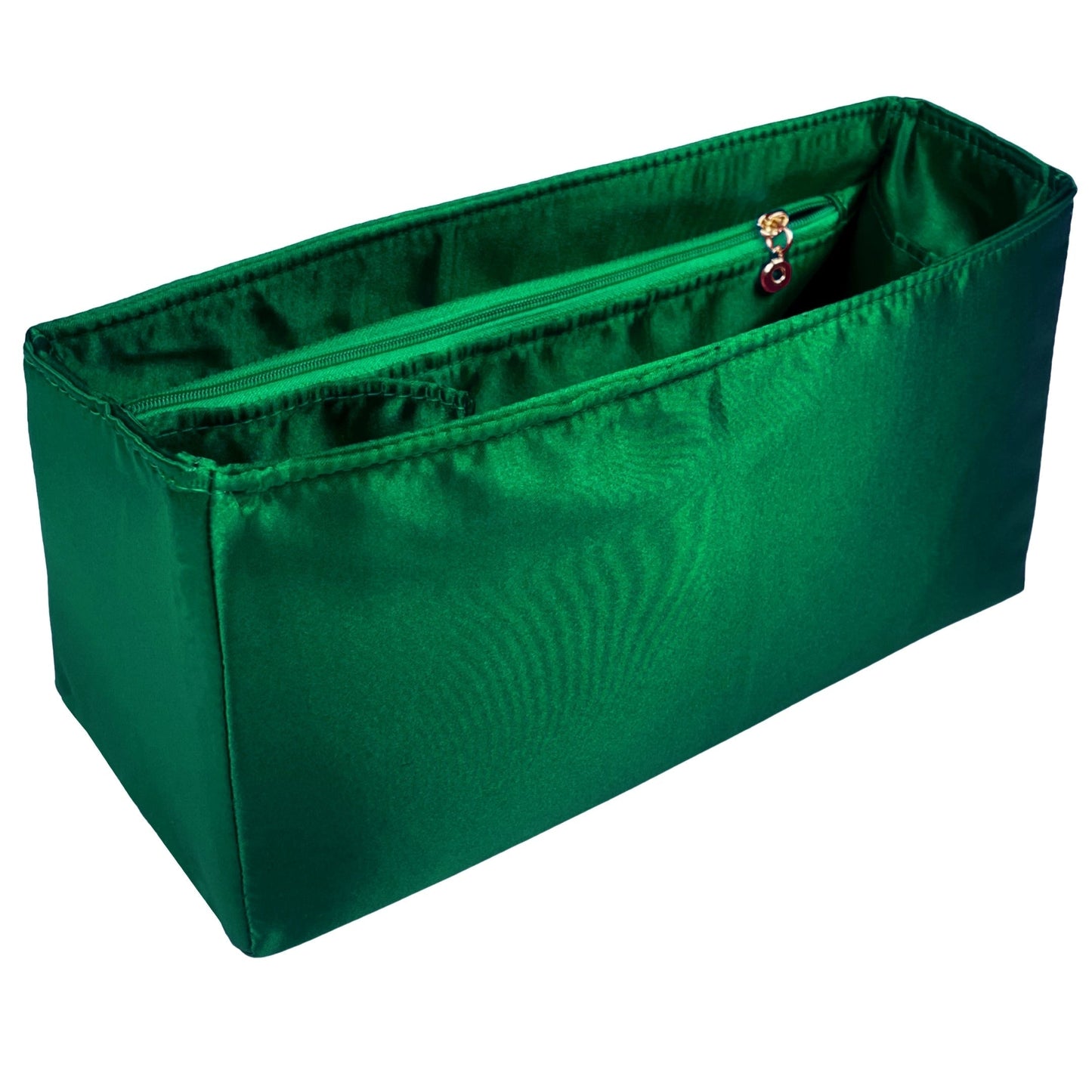 Organizer for [NIKI Shopping, Saint Laurent (YSL)] Bag Insert (Silk, Full-width Zip and Open Pocket)