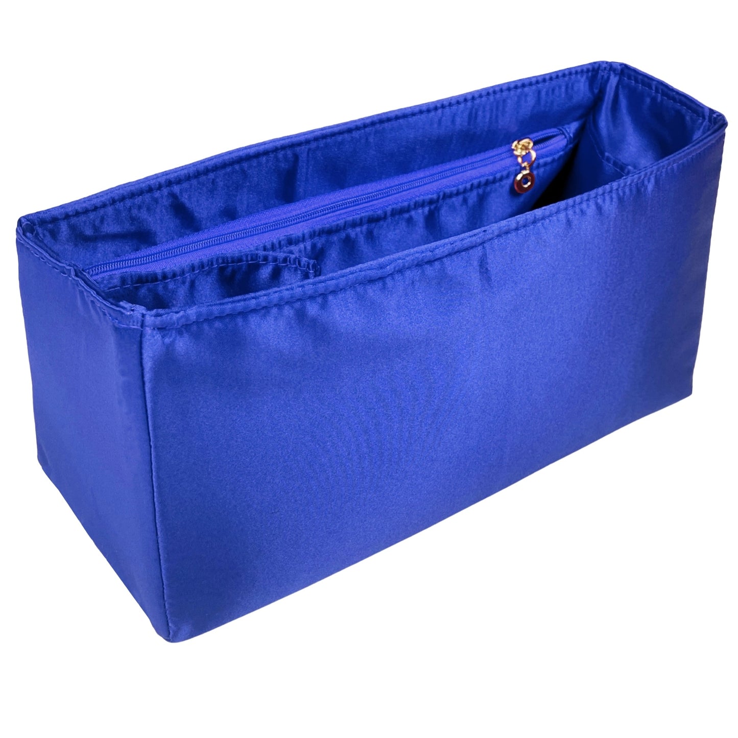 Organizer for [Peekaboo X-Lite Large, Fendi] Bag Insert (Silk, Trapezoid Shape with Zip Pocket)