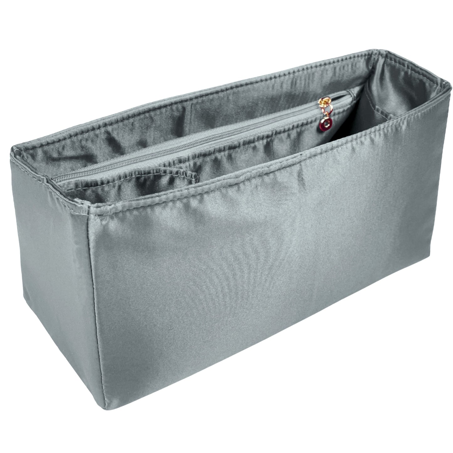 Organizer for [LE 5 A 7 Supple Baby, Saint Laurent (YSL)] Bag Insert (Silk, Trapezoid Shape with Zip Pocket)