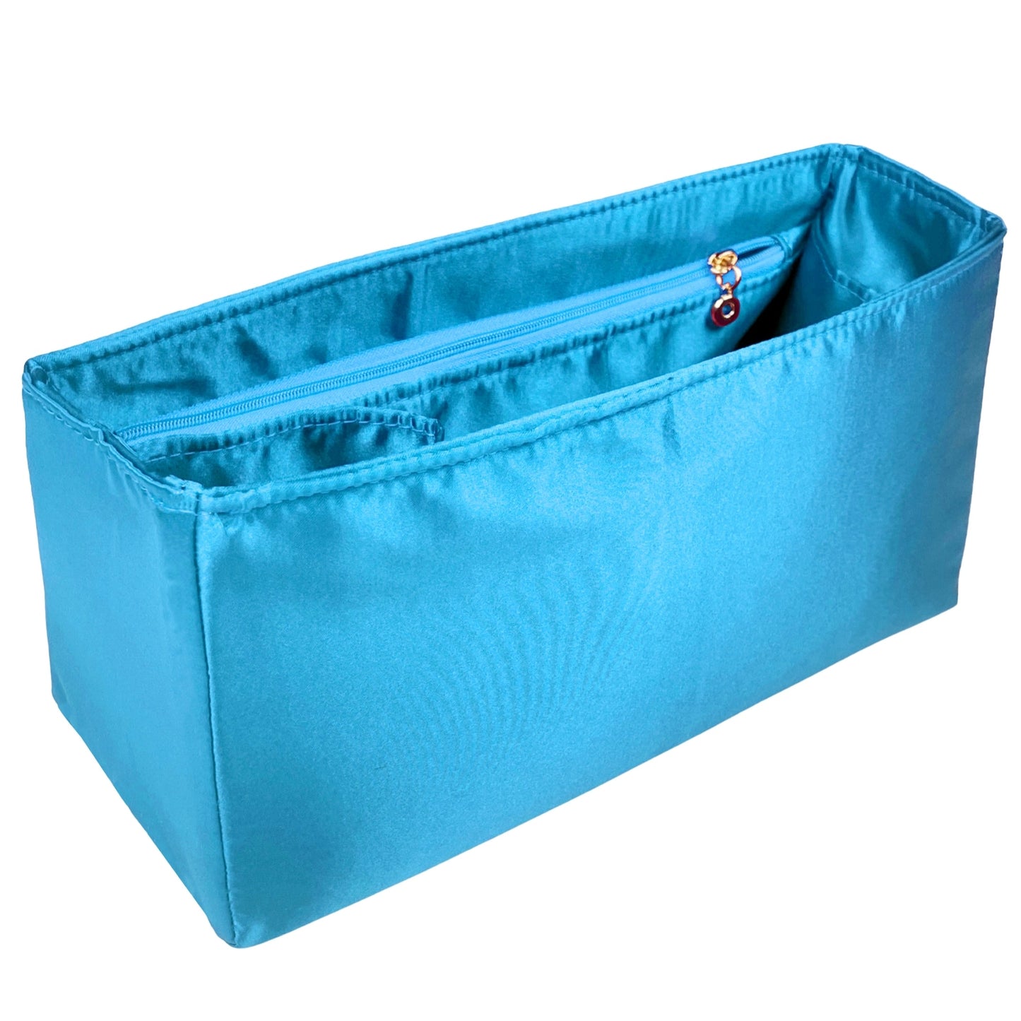 Organizer for [Peekaboo X-Lite Large, Fendi] Bag Insert (Silk, Trapezoid Shape with Zip Pocket)