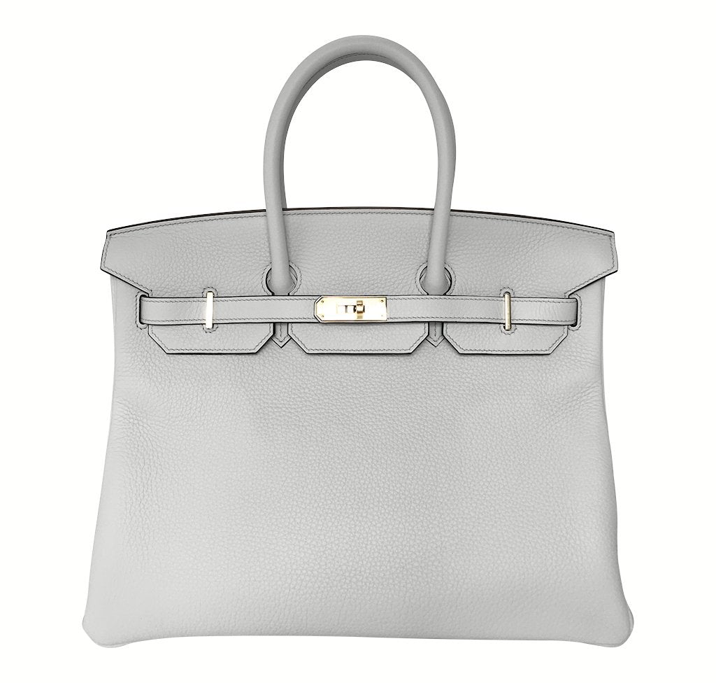 HermesBirkin 35 Bleu Pale Bag GHW
