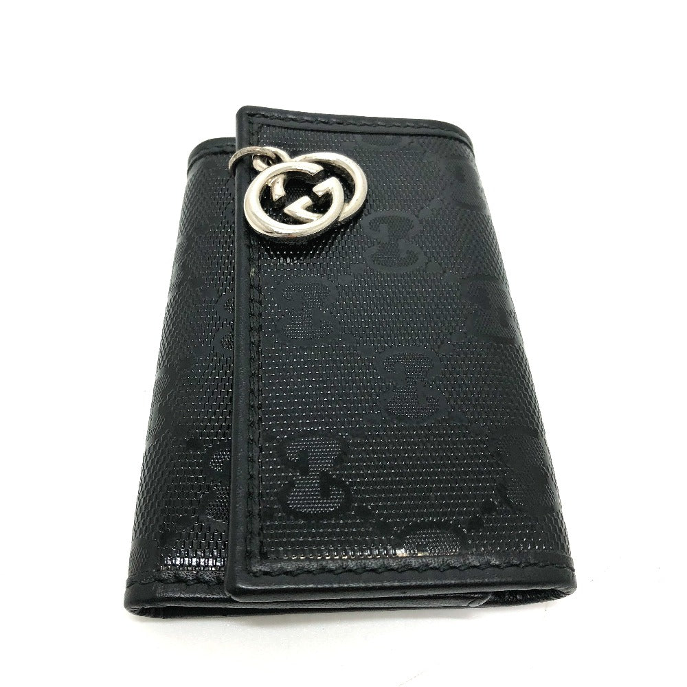 GUCCI Key case Key holder  212111 GG implementation black GG implementation six hooks mens