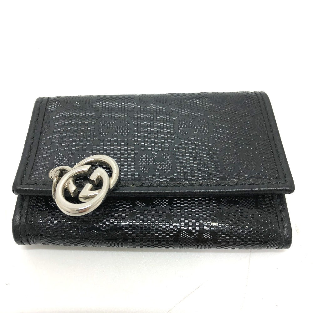 GUCCI Key case Key holder  212111 GG implementation black GG implementation six hooks mens