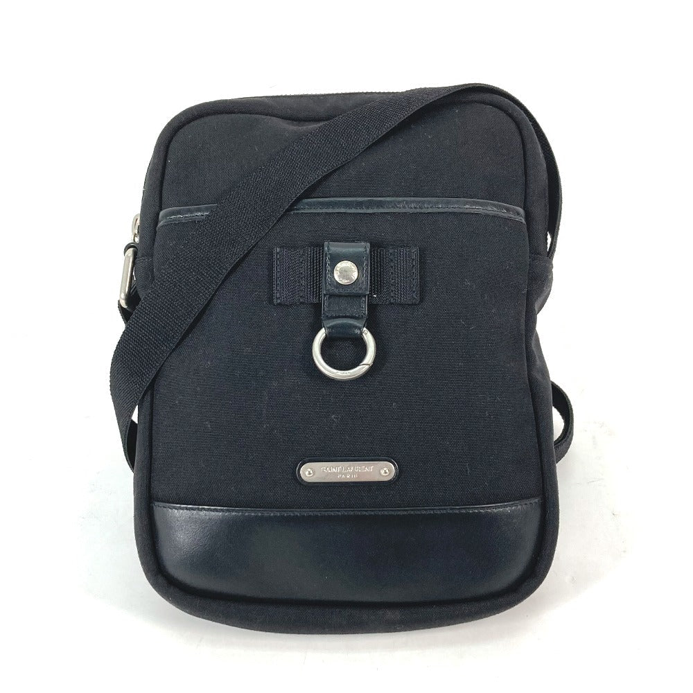 SAINT LAURENT PARIS Shoulder Bag 482777 Leather canvas black Crossbody bag Rivington Sack Pouch mens
