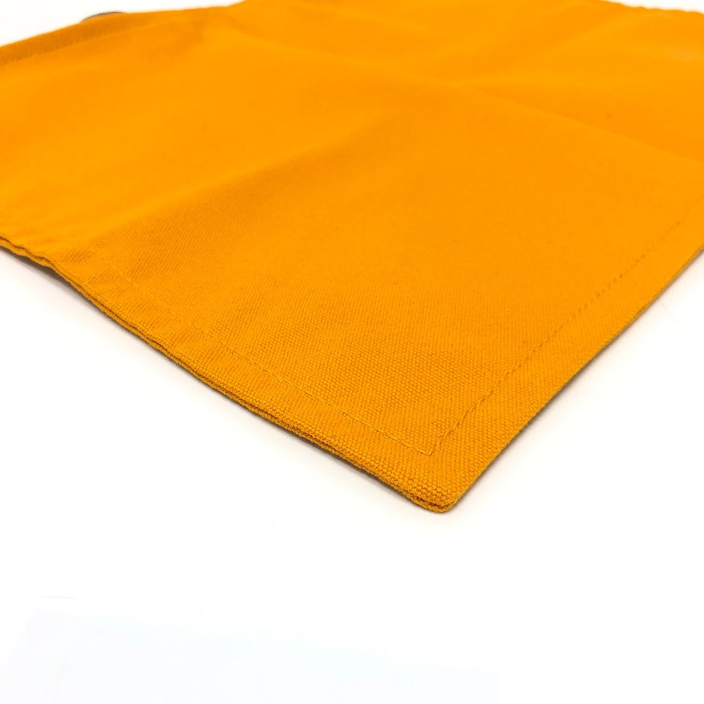 HERMES Pouch canvas Orange logo Women
