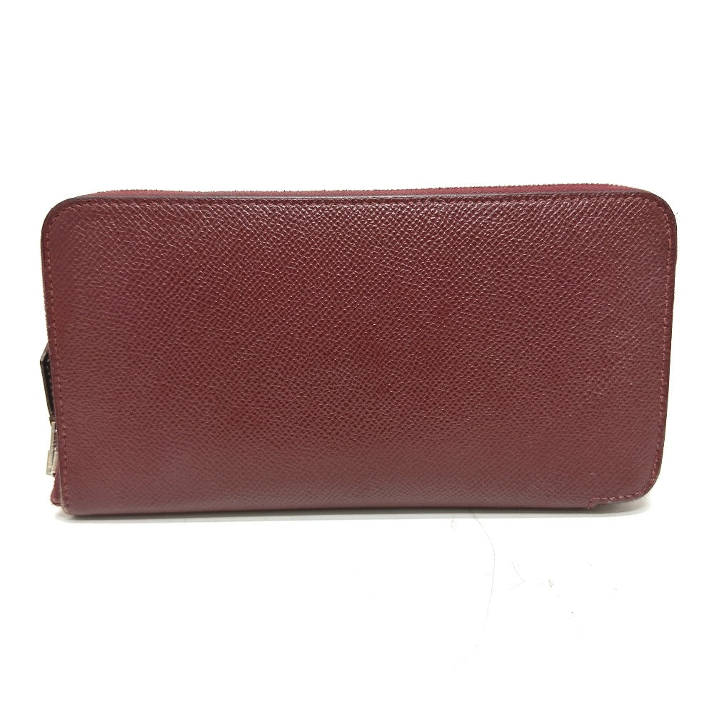 HERMES Long Wallet Purse Epsom wine-red Azap Long Women