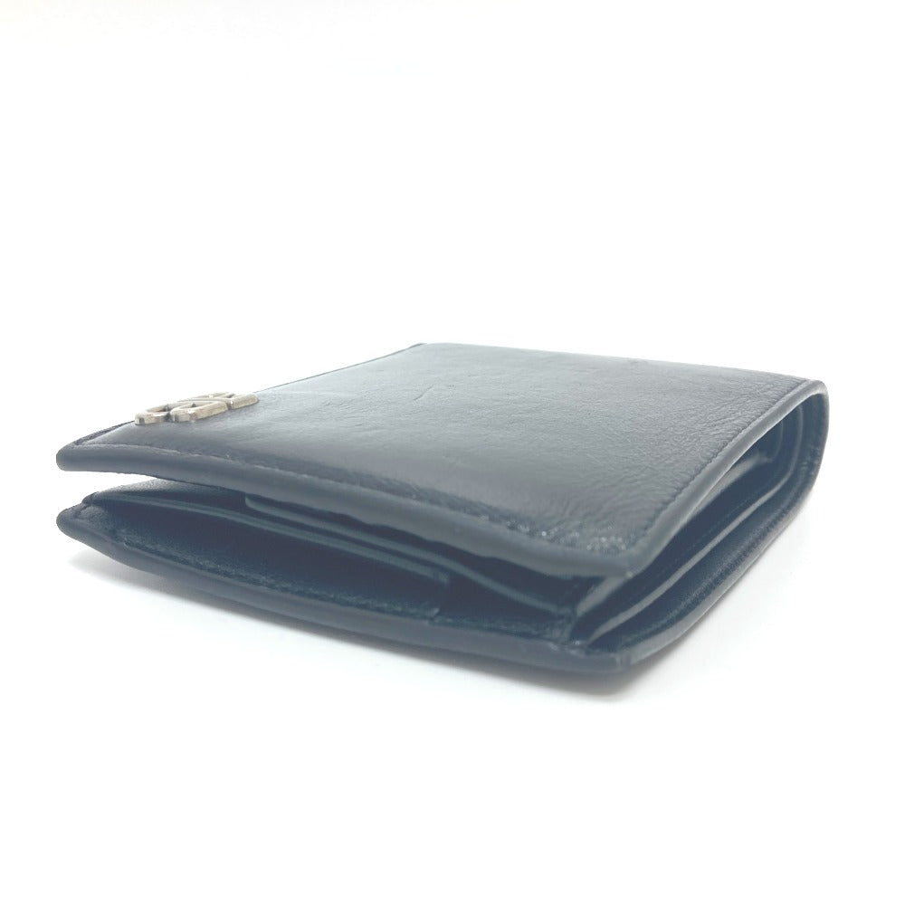 BALENCIAGA Folded wallet 779971 leather black BB logo mens