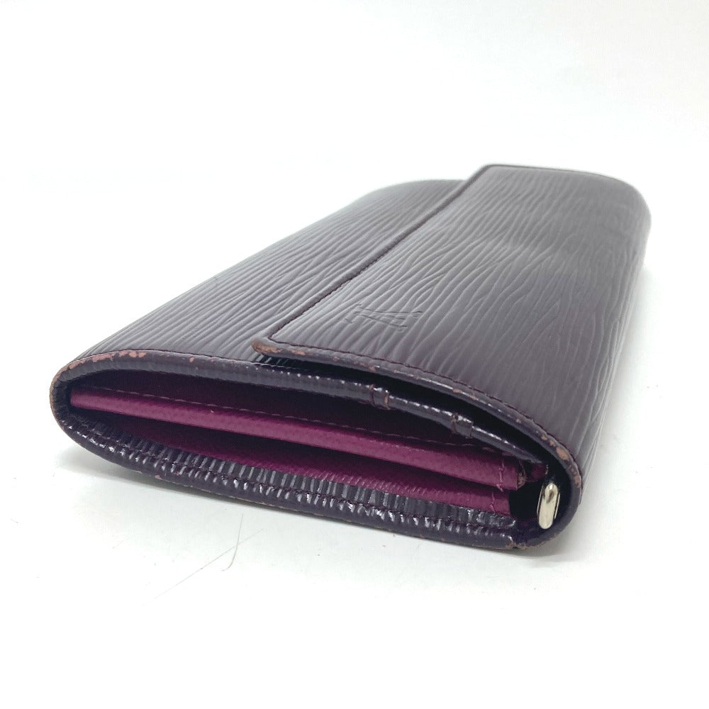 LOUIS VUITTON Long Wallet Purse M6374K Epi Leather purple Portefeuille Sarah Women