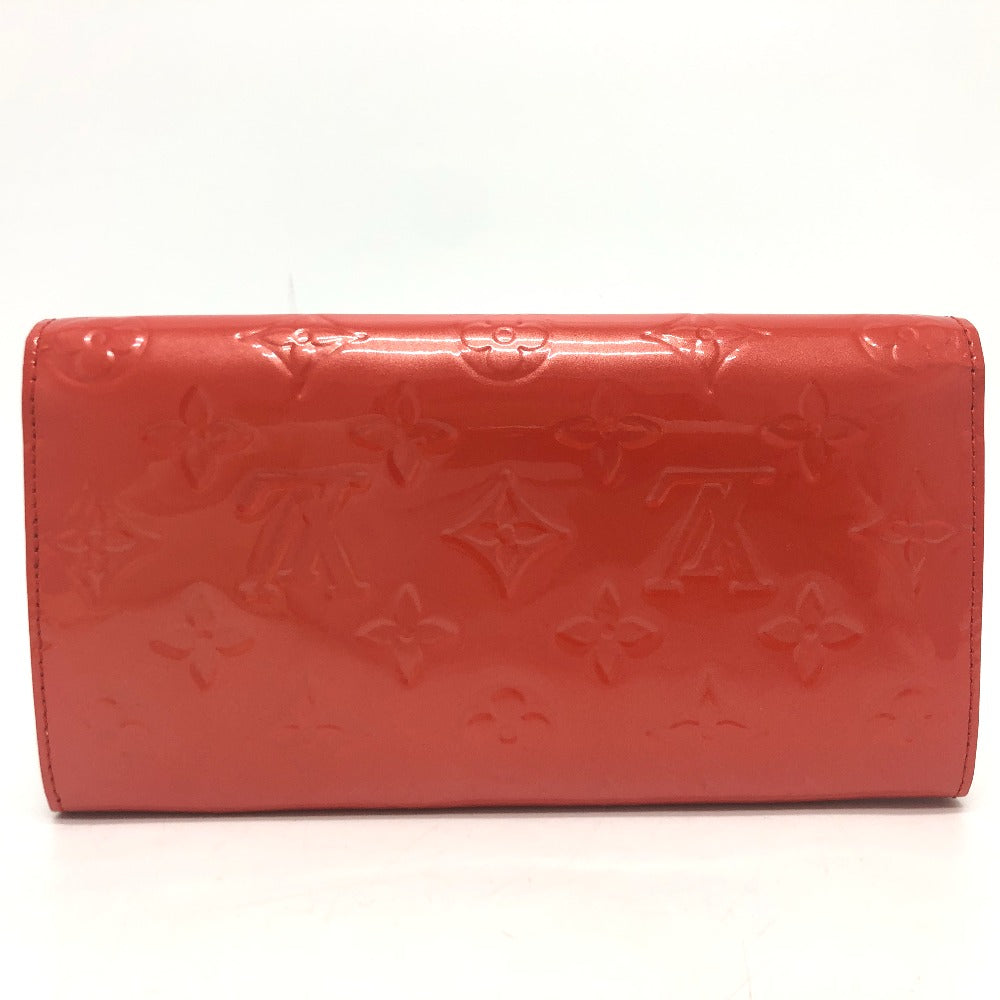 LOUIS VUITTON Long Wallet Purse M93634 Monogram Vernis Orange Portefeuille Sarah