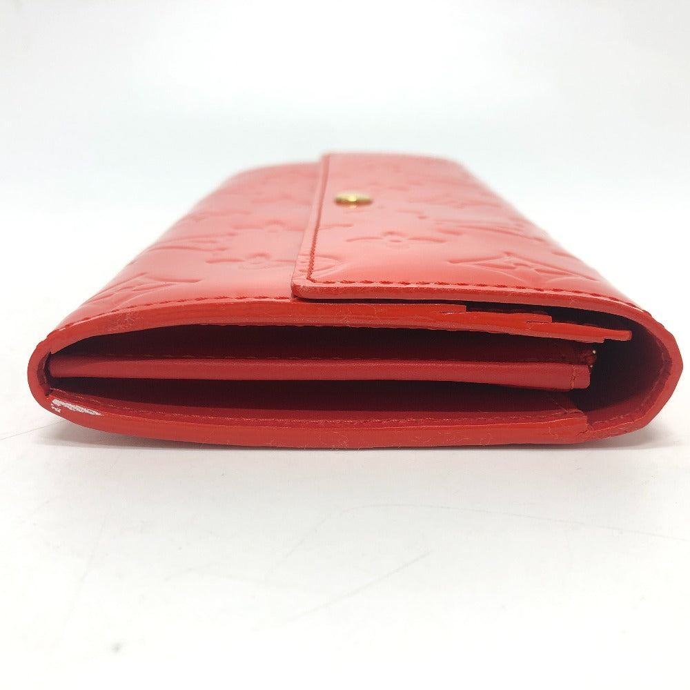 LOUIS VUITTON Long Wallet Purse M93634 Monogram Vernis Orange Portefeuille Sarah