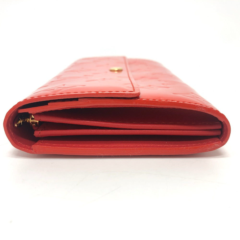 LOUIS VUITTON Long Wallet Purse M93634 Monogram Vernis Orange Portefeuille Sarah