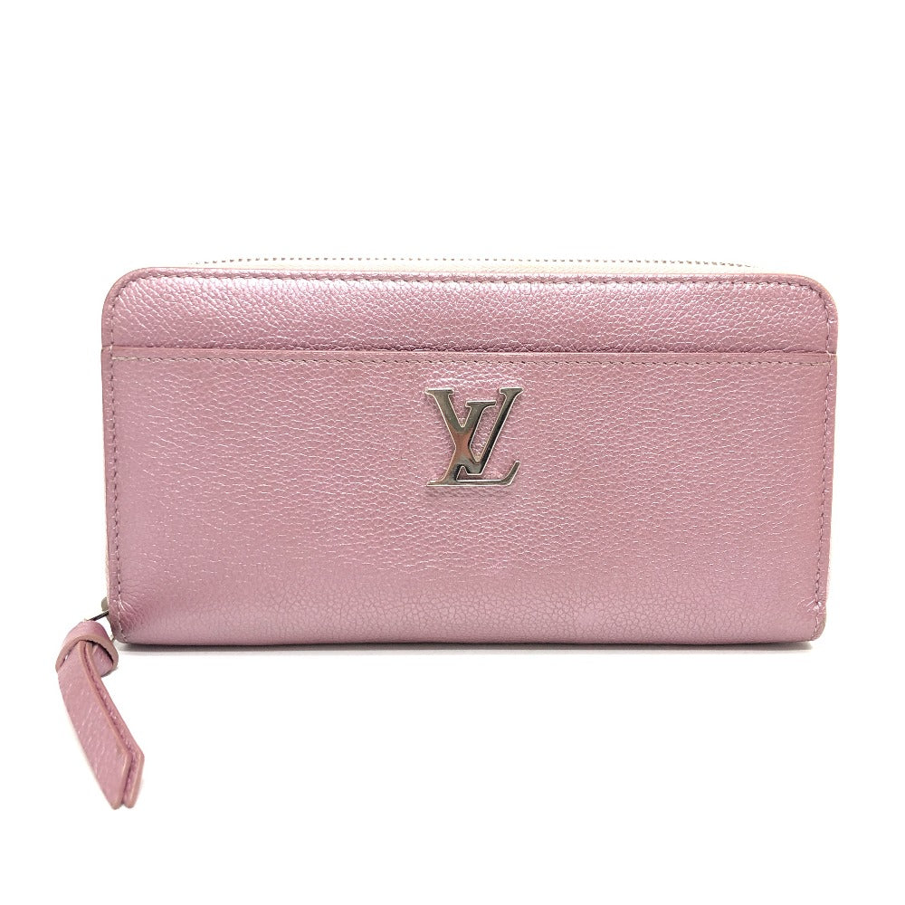 LOUIS VUITTON Long Wallet Purse M69812 leather pink Zippy Rock Me Women
