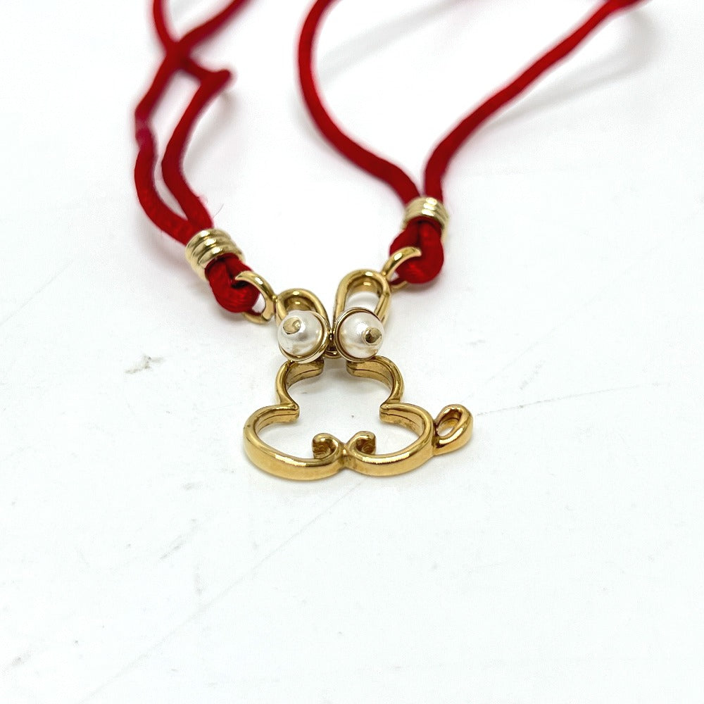 Dior choker metal gold Rabbit motif