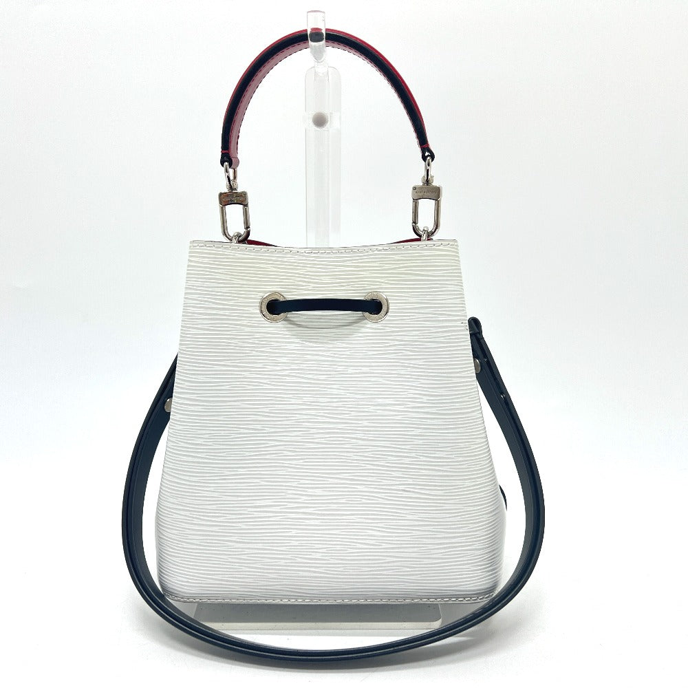 LOUIS VUITTON Shoulder Bag M55556 Epi Leather White x Black x Red NeoNoe BB Bron Optique