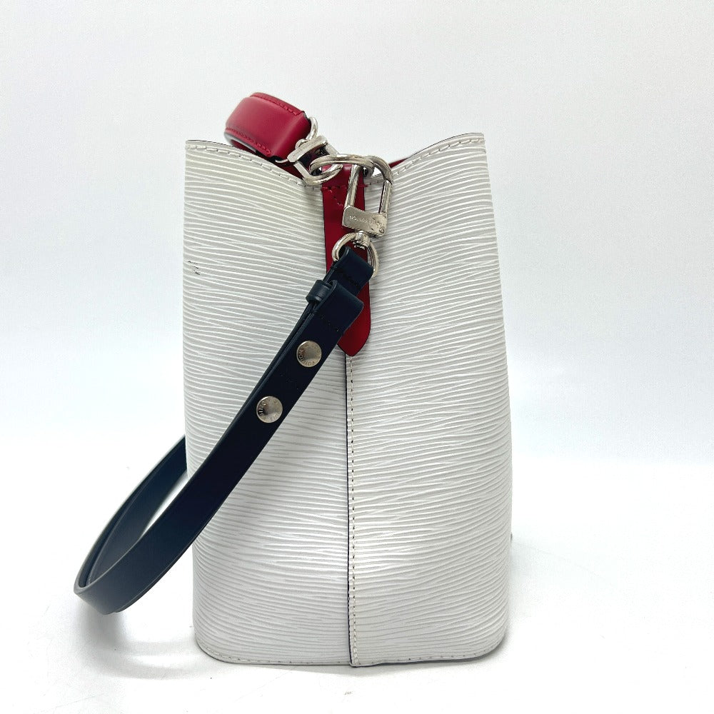 LOUIS VUITTON Shoulder Bag M55556 Epi Leather White x Black x Red NeoNoe BB Bron Optique