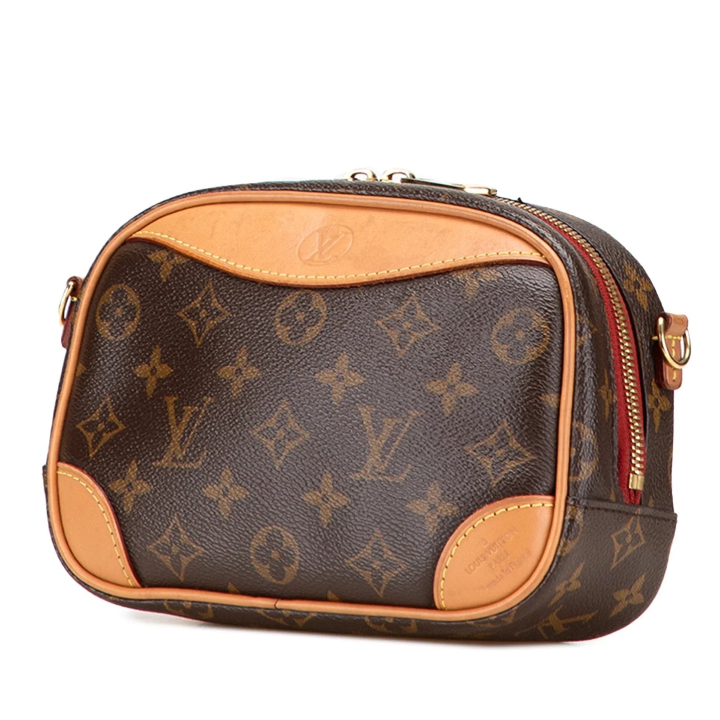 Brown Louis Vuitton Monogram Mini Deauville Crossbody Bag