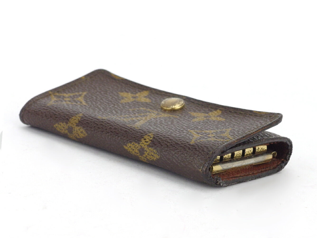 LOUIS VUITTON Key case Key holder M62631 Brown beige gold Multicles4