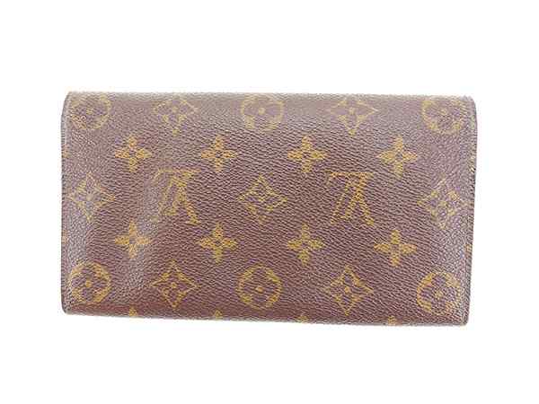 LOUIS VUITTON Long Wallet Purse M61724 Brown Pochette Porto MonÃ©credi
