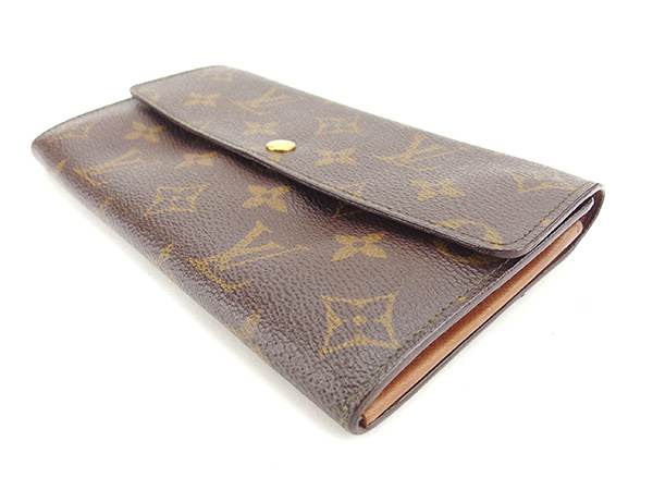 LOUIS VUITTON Long Wallet Purse M61724 Brown Pochette Porto MonÃ©credi