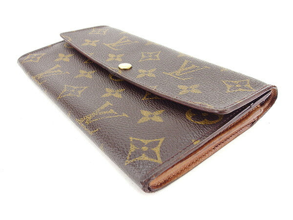 LOUIS VUITTON Long Wallet Purse M61725 Brown Pochette Porto MonÃ©credi