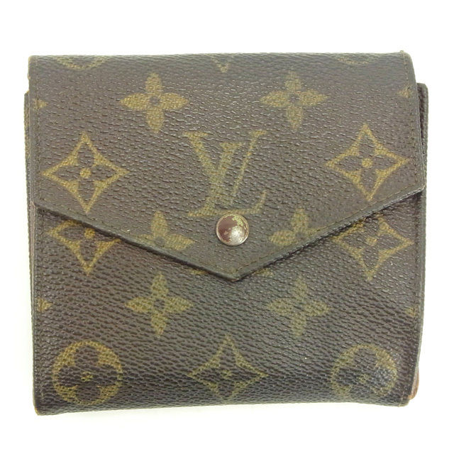 LOUIS VUITTON Bifold Wallet M61660 Brown /Bolt Monevier (old type)