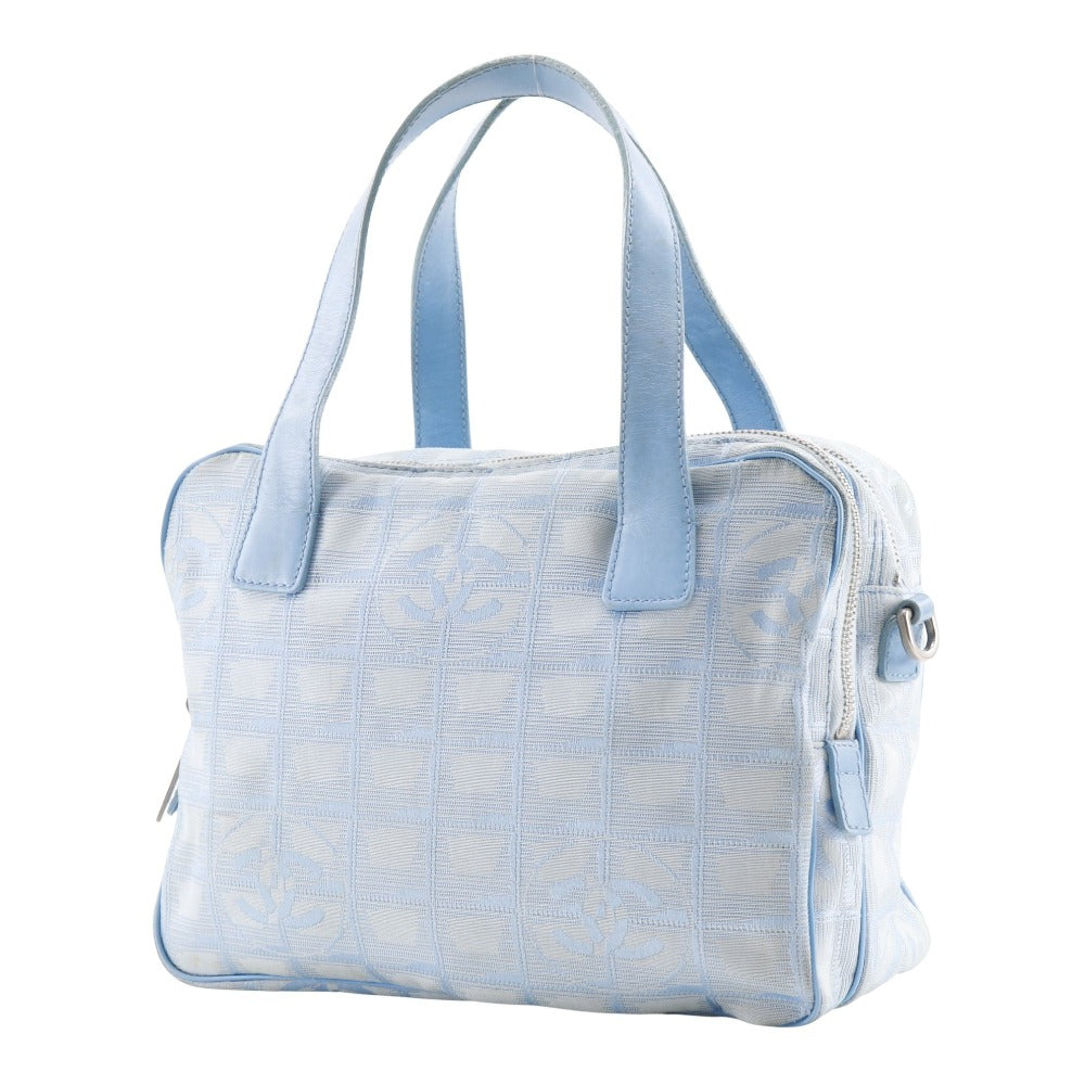 CHANEL Handbag A15973 Nylon canvas light blue New travel line Women