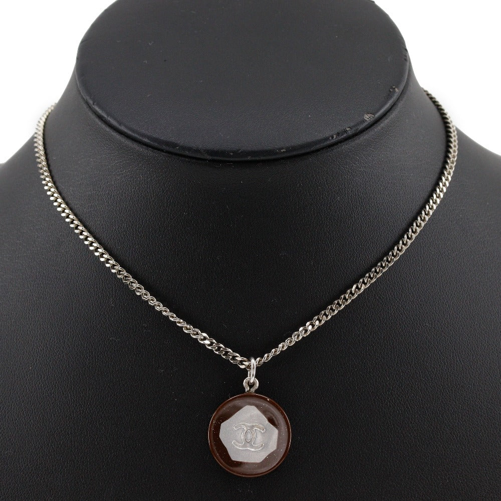 CHANEL Necklace Metal, Plastic Silver COCO Mark Women