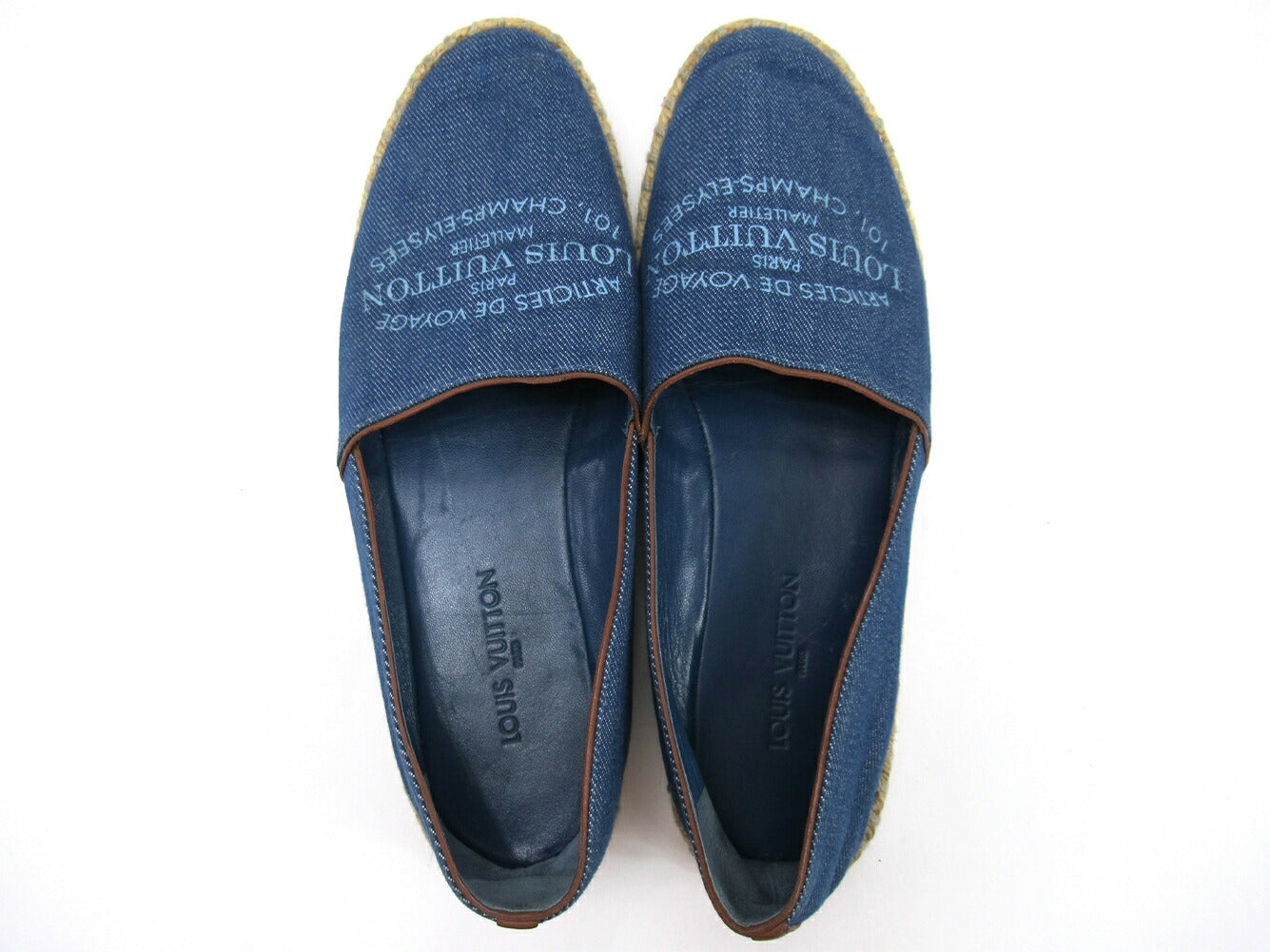 LOUIS VUITTON Slip-on blue #37 Half 37 1/2