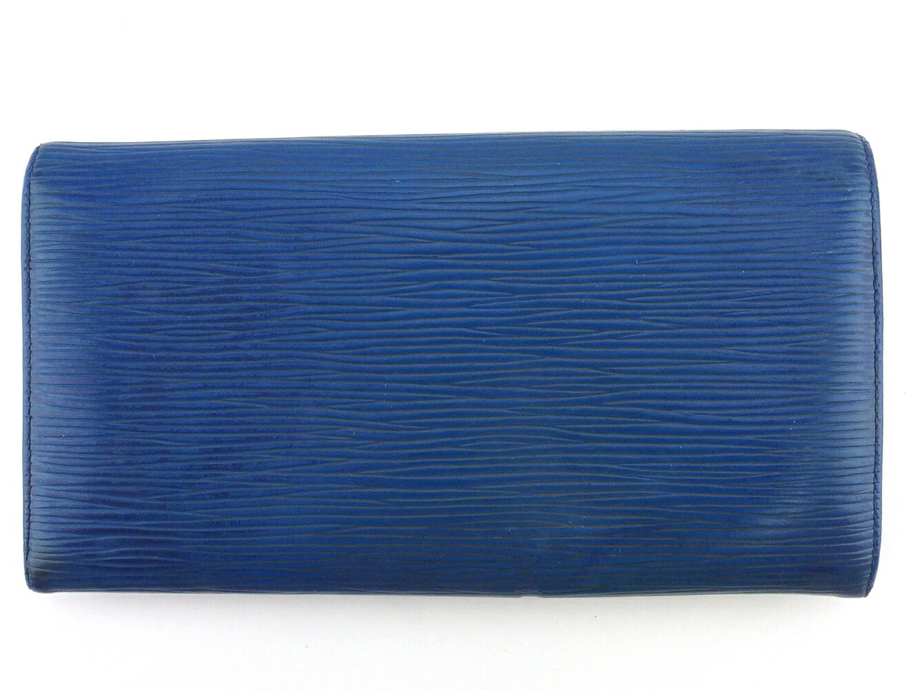 LOUIS VUITTON Long Wallet Purse M63575 Blue gold Pochette Porto MonÃ©credi
