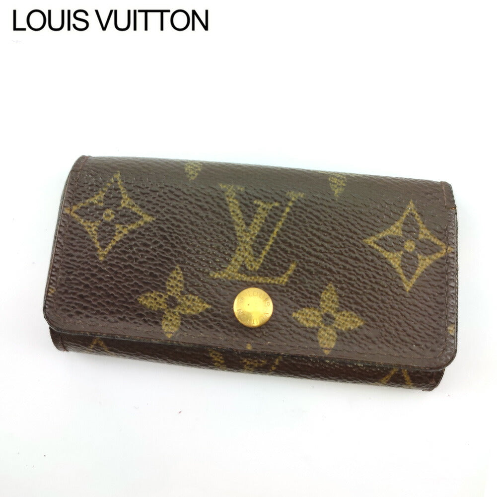 LOUIS VUITTON Key case Key holder  M62631 Brown beige gold Multicles4