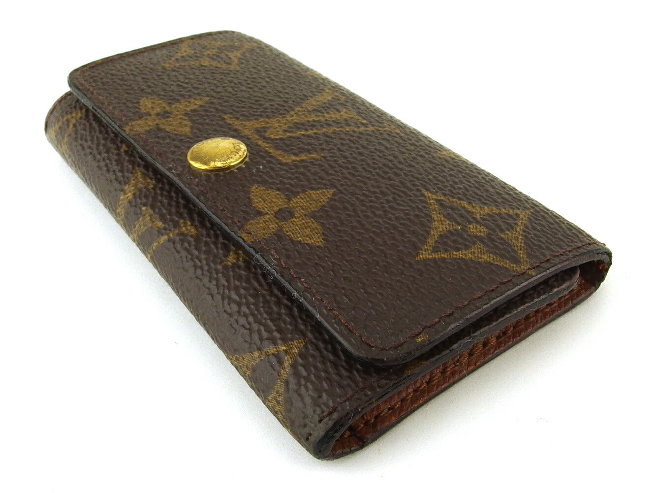 LOUIS VUITTON Key case Key holder  M62631 Brown beige gold Multicles4