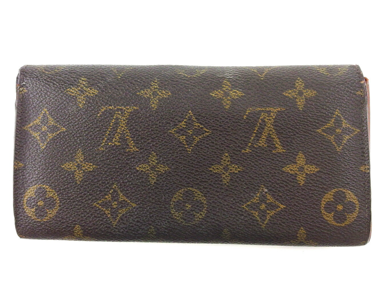 LOUIS VUITTON Long Wallet Purse M61724 Brown beige Pochette Porto MonÃ©credi