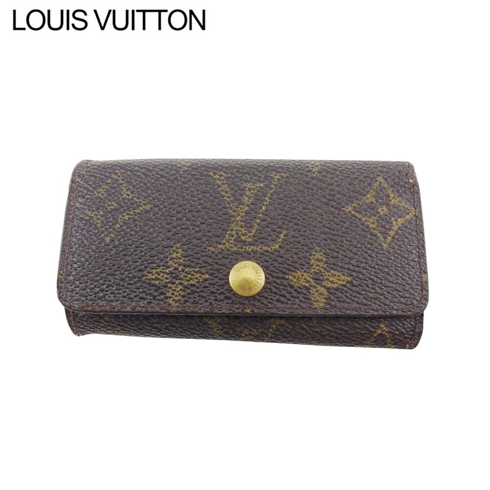 LOUIS VUITTON Key case Key holder  M62631 Brown beige gold Multicles4