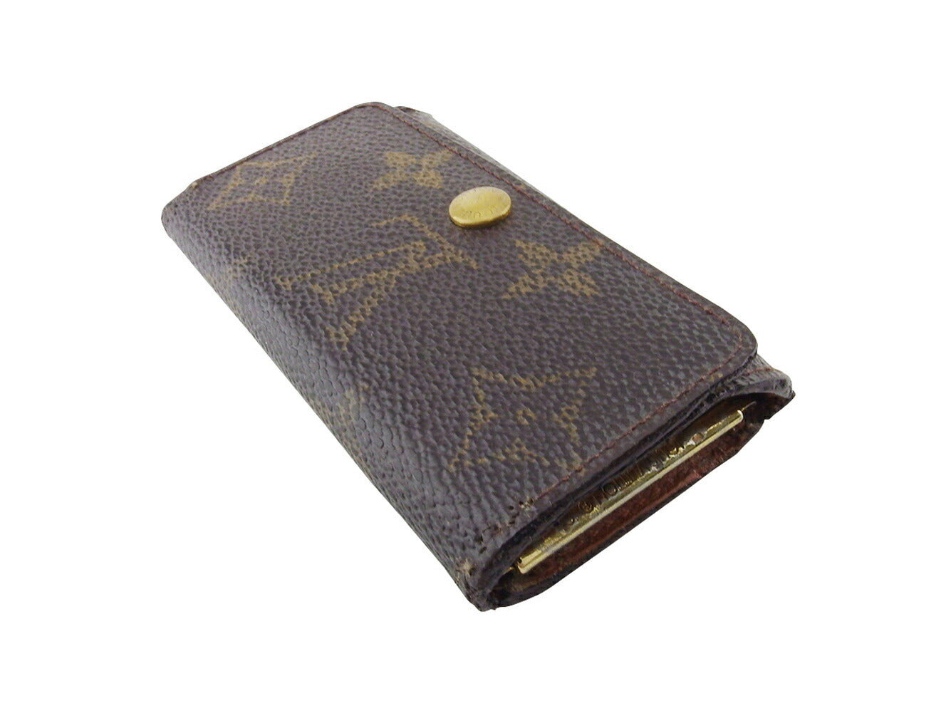 LOUIS VUITTON Key case Key holder  M62631 Brown beige gold Multicles4