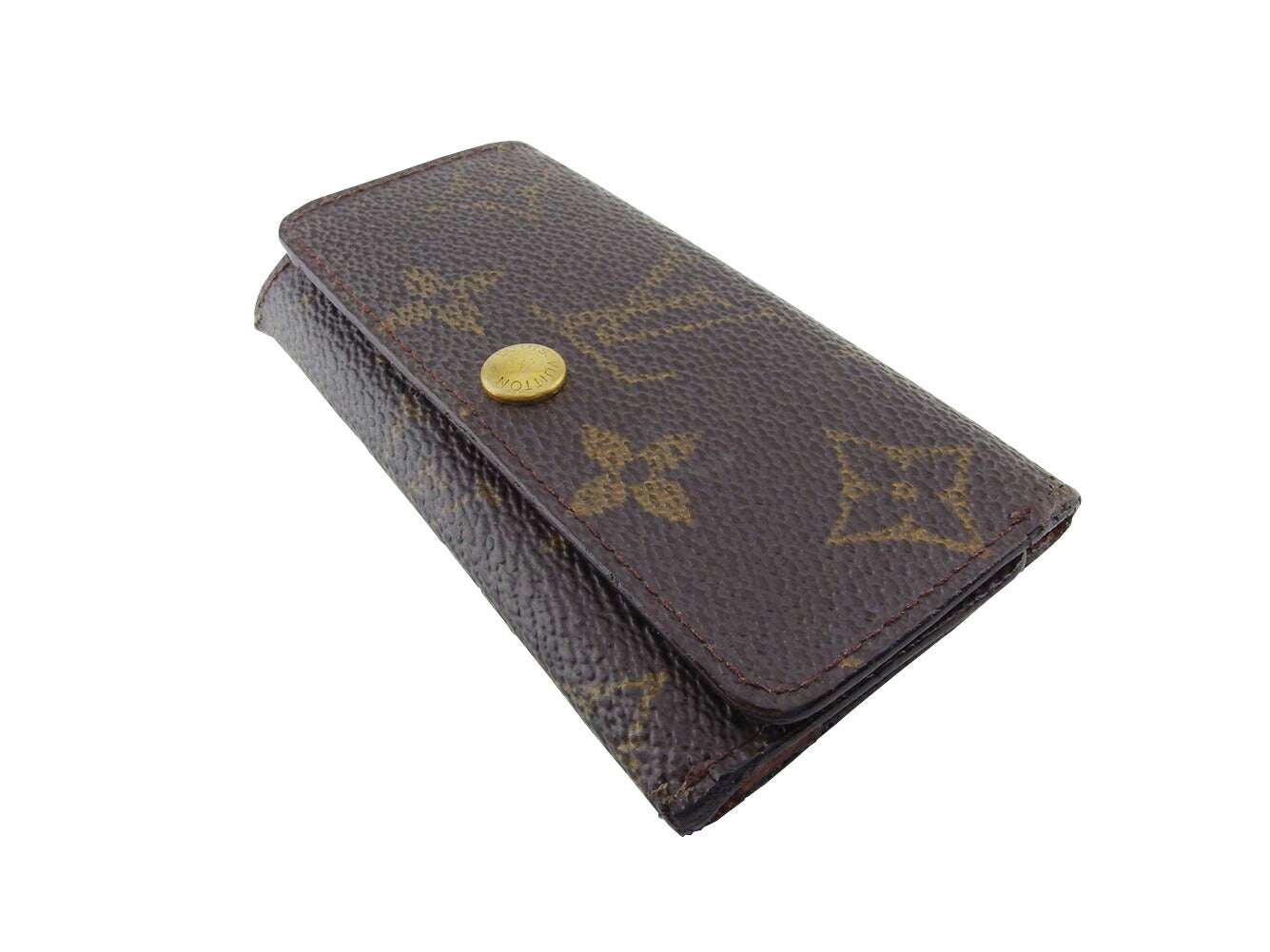 LOUIS VUITTON Key case Key holder  M62631 Brown beige gold Multicles4