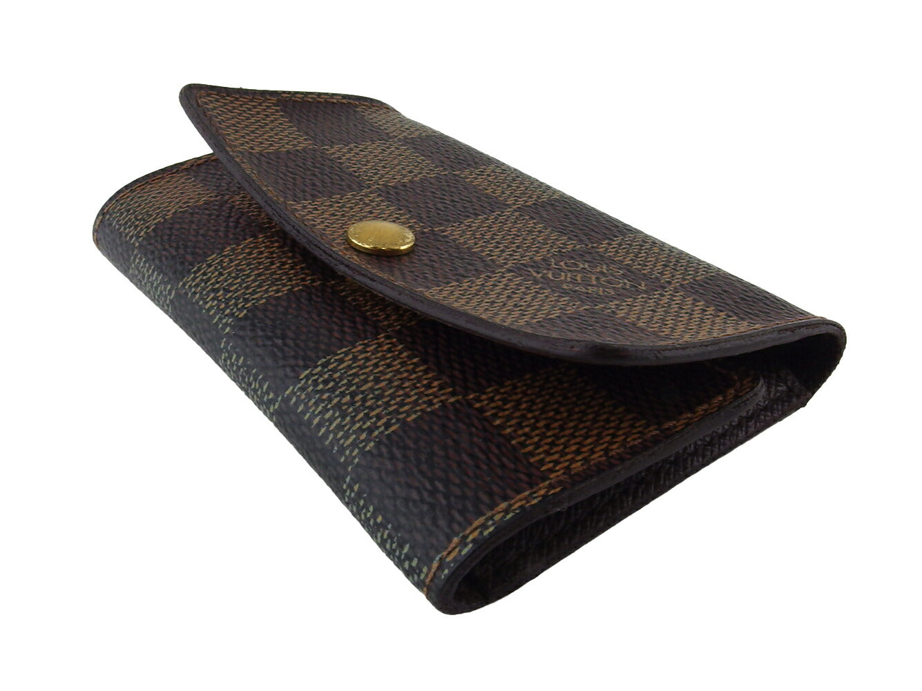 LOUIS VUITTON Key case Key holder  N62630 Brown beige gold Multicles6