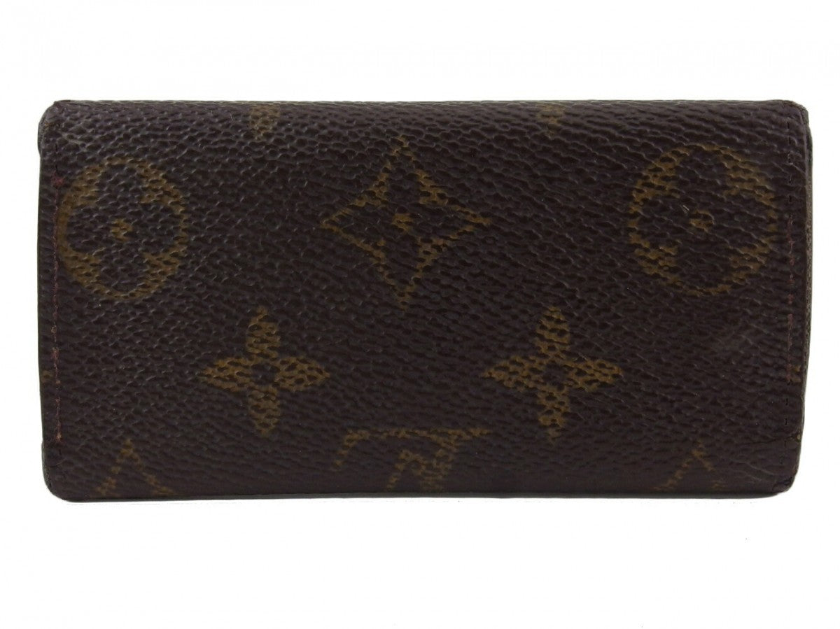 LOUIS VUITTON Key case Key holder  M62631 Brown beige gold Multicles4