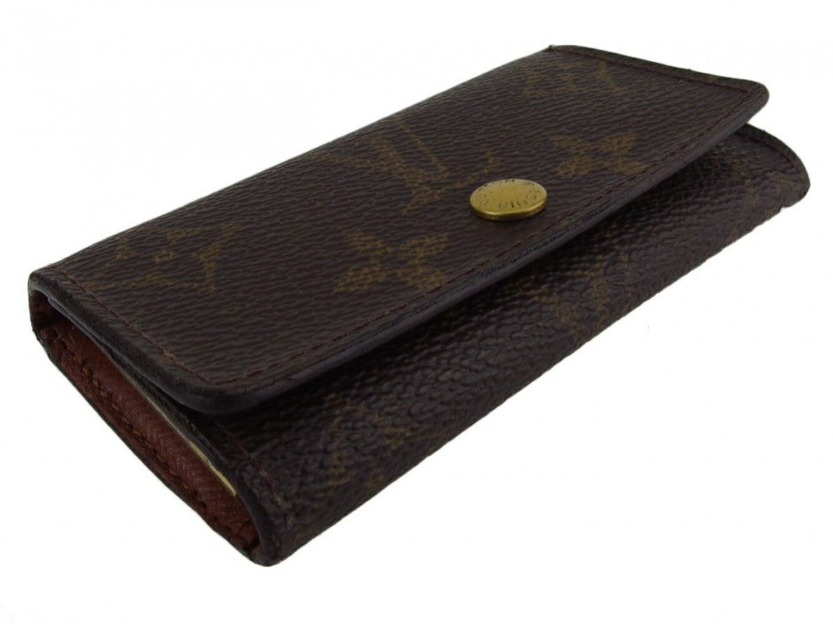 LOUIS VUITTON Key case Key holder  M62631 Brown beige gold Multicles4