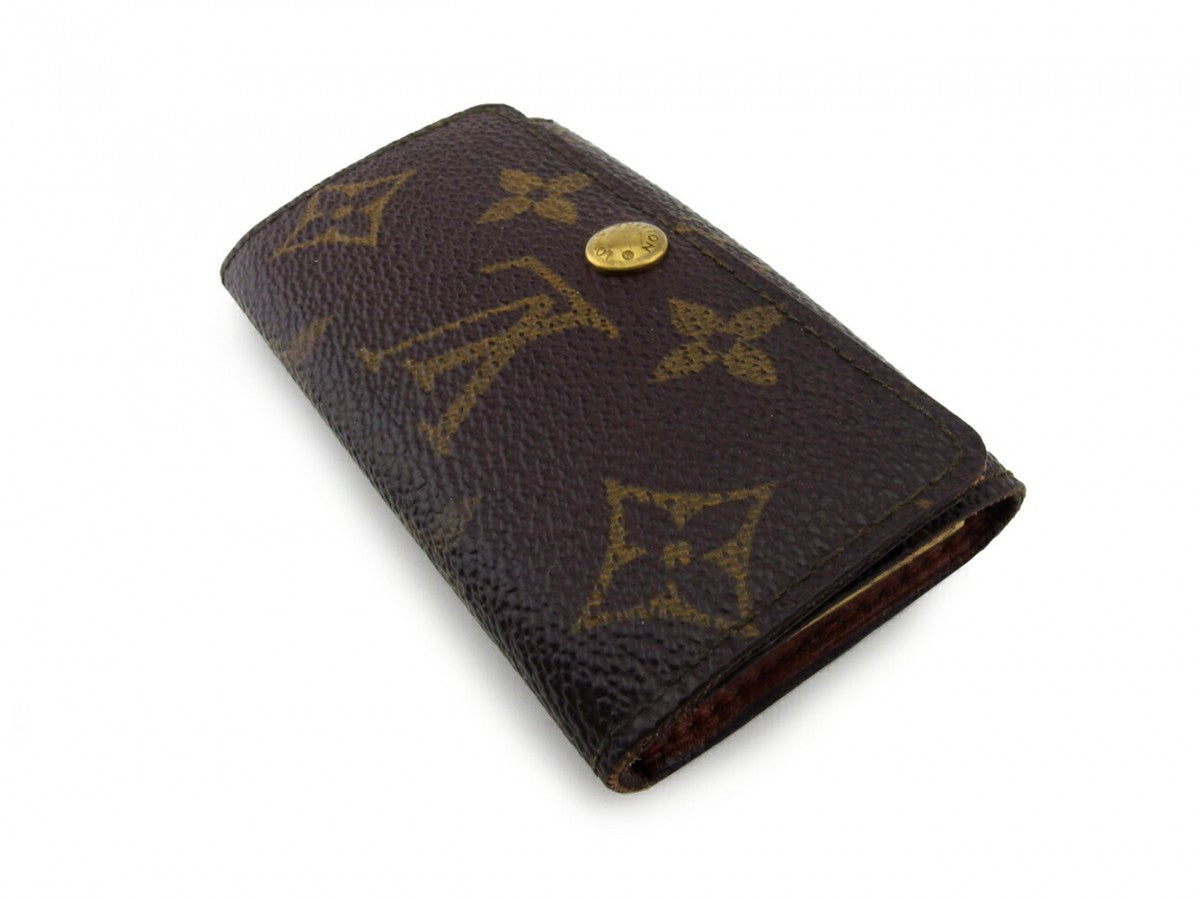 LOUIS VUITTON Key case Key holder  M62631 Brown beige gold Multicles4