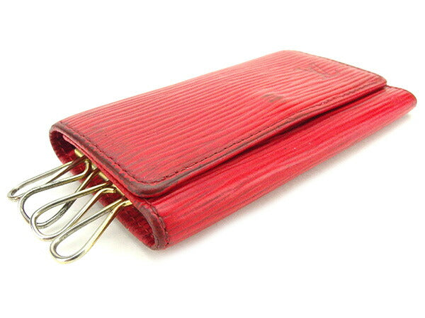 LOUIS VUITTON Key case Key holder M6382E Red /Multicles4