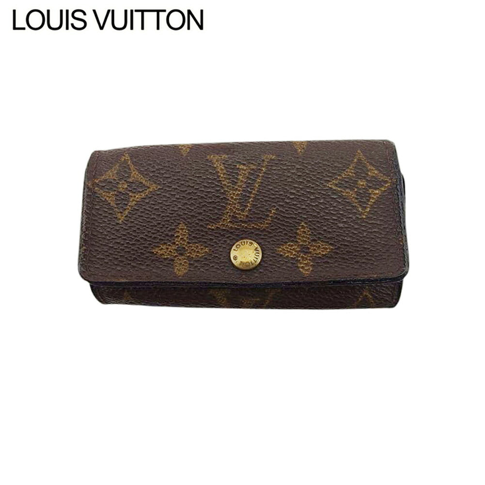 LOUIS VUITTON Key case Key holder  M62631 Brown beige gold Multicles4