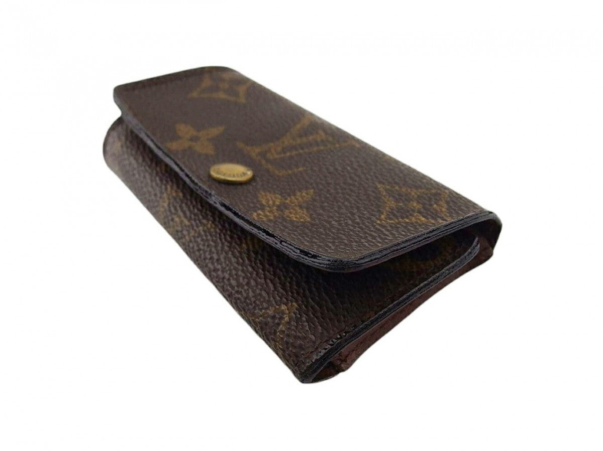 LOUIS VUITTON Key case Key holder  M62631 Brown beige gold Multicles4