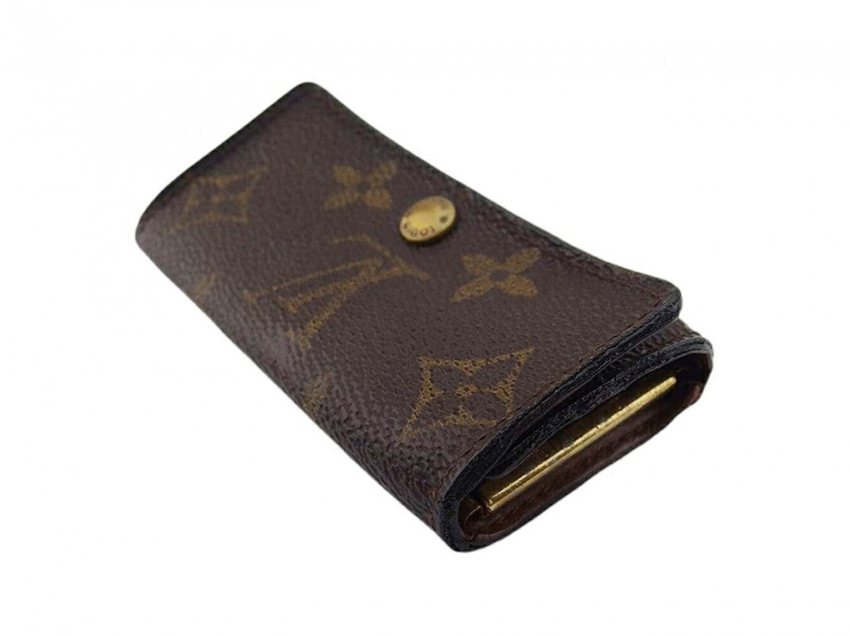 LOUIS VUITTON Key case Key holder  M62631 Brown beige gold Multicles4